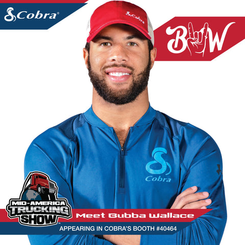 Cobra Electronics to Showcase New DASH Series Dash Cams / Host NASCAR Driver Bubba Wallace at Mid-America Truck Show 2018