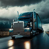 Truck in storm