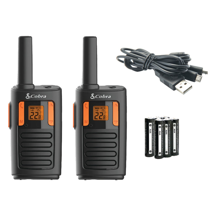 Cobra RX180 Main Gallery Image Walkie Talkies Cord Batteries