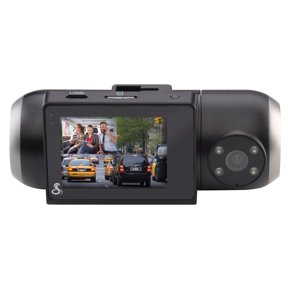 Cobra SC201 HD dash cam with GPS, Wi-Fi, Bluetooth®, and a built