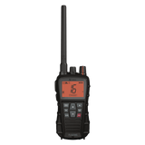 Front view of a black Cobra BlueBound 350 VHF marine radio