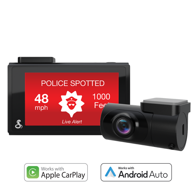 Cobra SC200 compatible with Apple CarPlay and Android Auto.